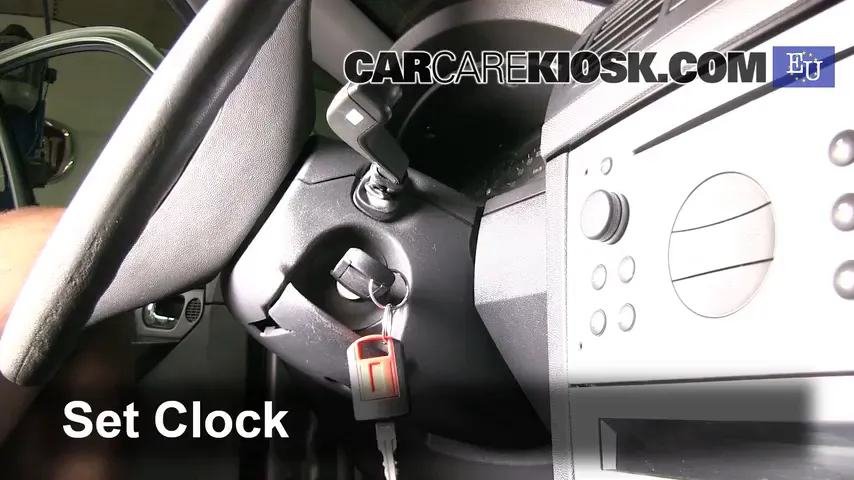 2003 Opel Meriva SE Cosmo 1.6L 4 Cyl. Horloge Régler l'horloge